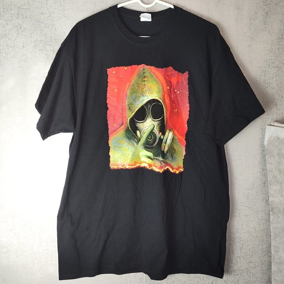 Vintage Silent Hill Konami Gas Mask Graphic T-Shirt - Picture 1 of 5